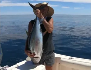 Mike Vos with a tuna. Los Barriles.